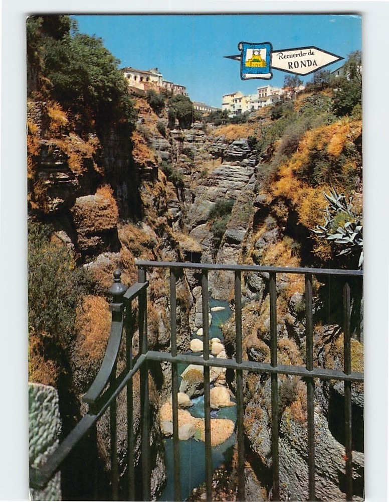 Postcard The Tajo from Old Bridge Ronda Málaga Spain