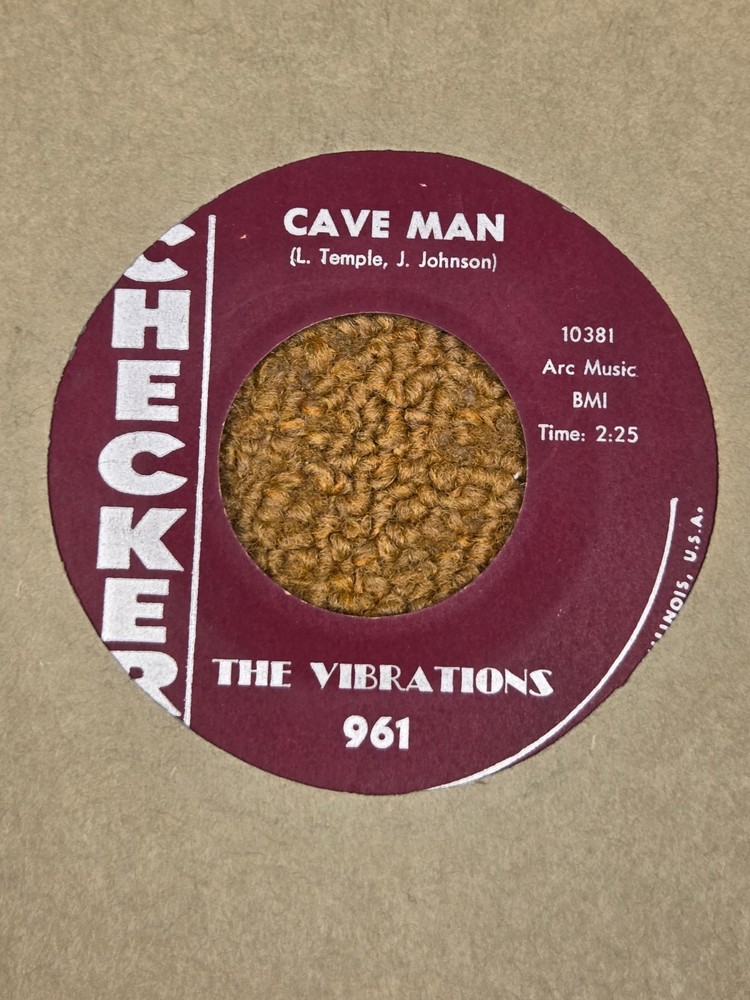 45 RPM Vibrations CHECKER 961 Cave Man / Feel So bad VG+