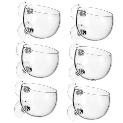 6 Pieces Aquarium Plant Holder Plant Pot Aquarium Decor Crystal Glass Aquatic