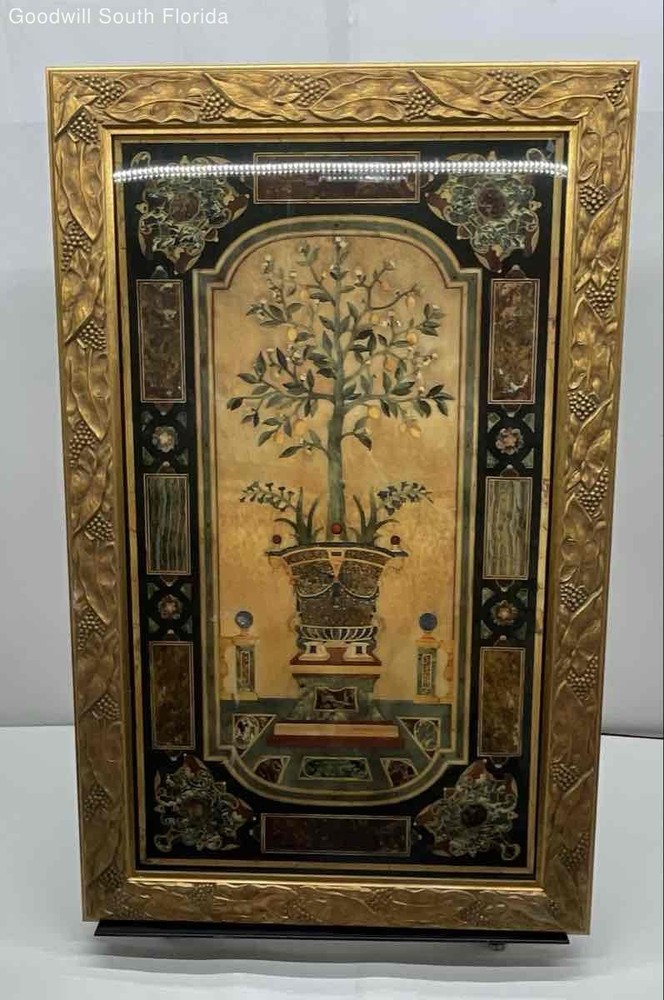 Home Decorative Gold Leaf Botanical Design Framed Wall Decor Art Print