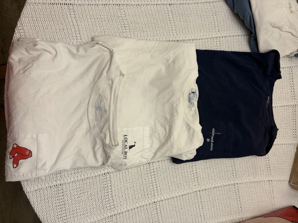 Vineyard Vines Local Boy Outfitters XXL Men's Graphic Pocket Red Sox MLB Lot (3)