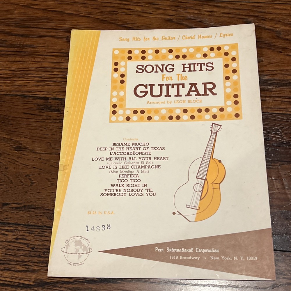 Vintage 1965 Song hits for the guitar arranged by Leon Block