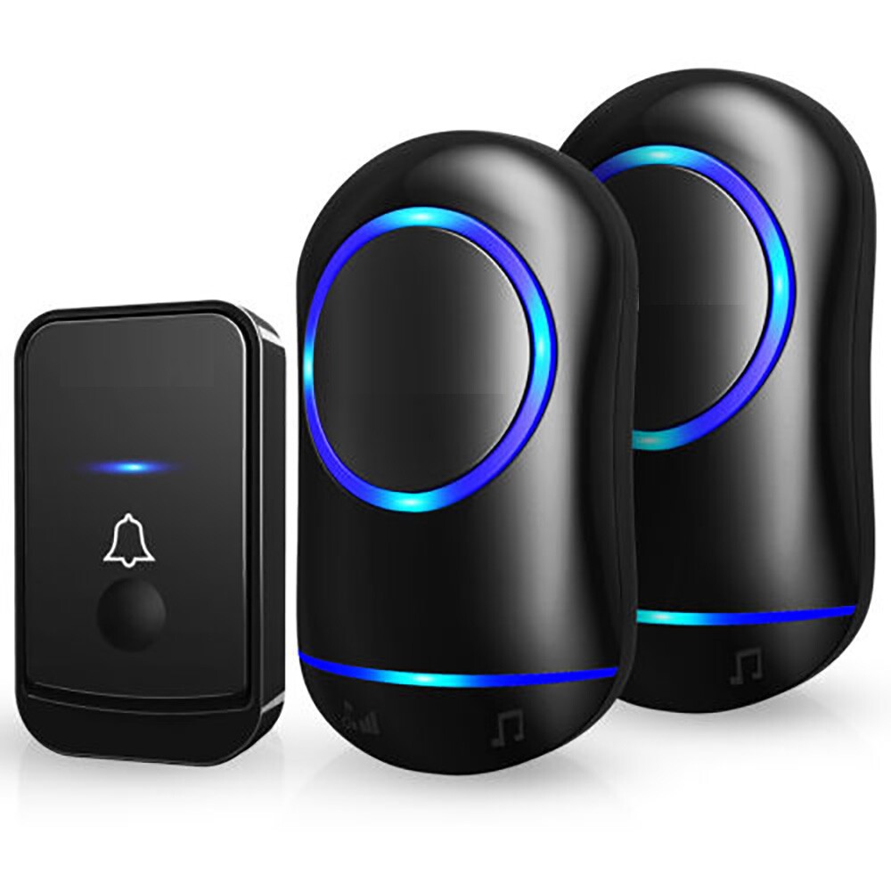 1000ft Wireless Doorbell Chime Kit Waterproof Plugin Receiver Adjustable Volume