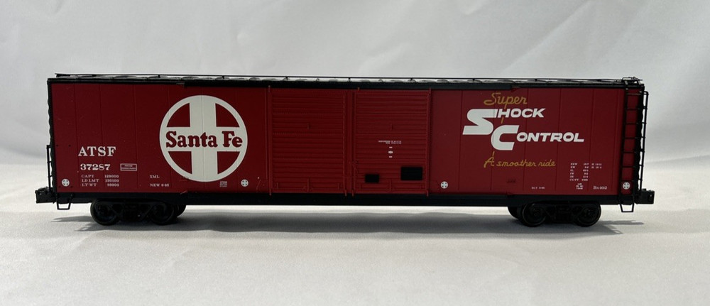 Lionel O Gauge 6-27208 Santa Fe ATSF Pullman 60’ Super Shock Control Box Car