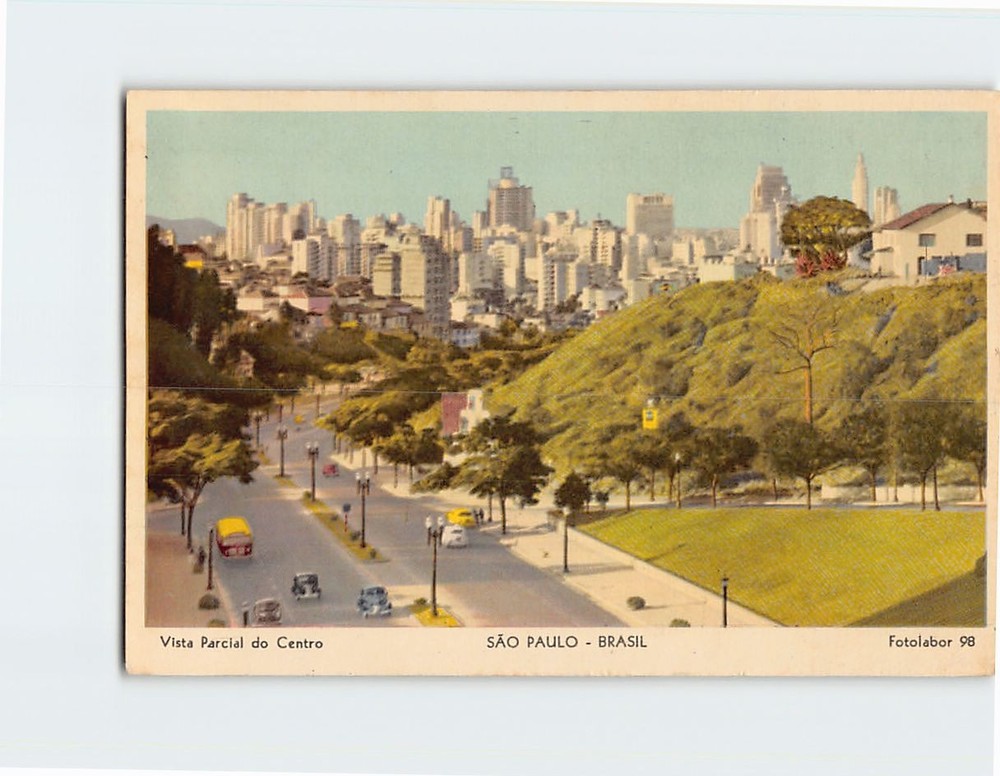 Postcard Partial View of the Center Sao Paulo Brazil