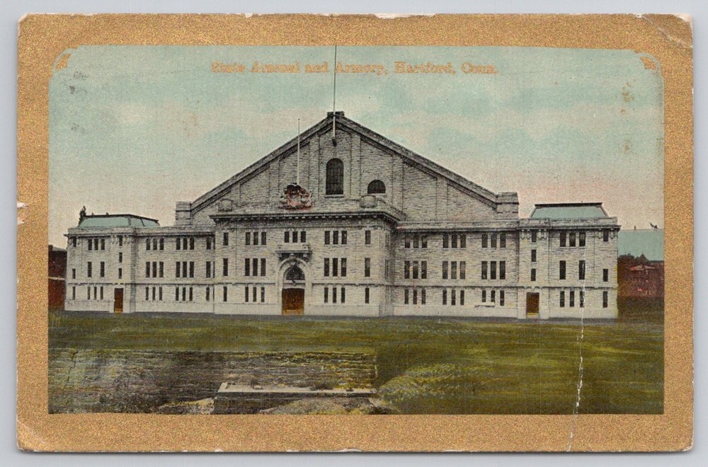 Hartford CT State Arsenal Armory Postcard 1906 Divided Back Connecticut