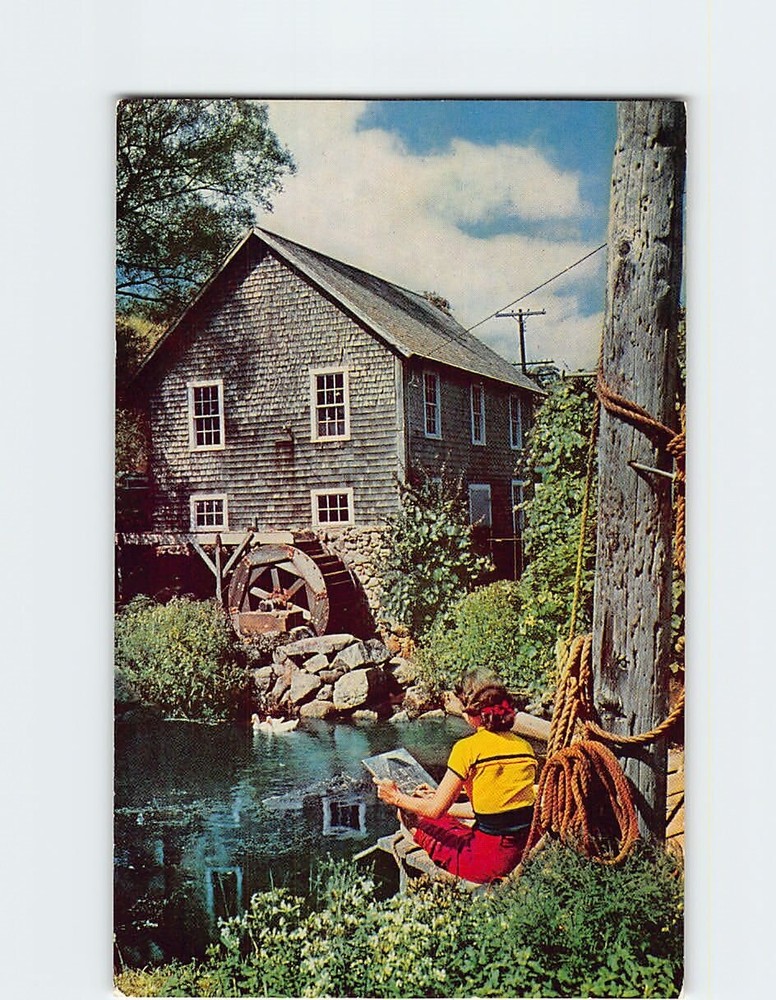 Postcard The Old Grist Mill Brewster Cape Cod Massachusetts USA