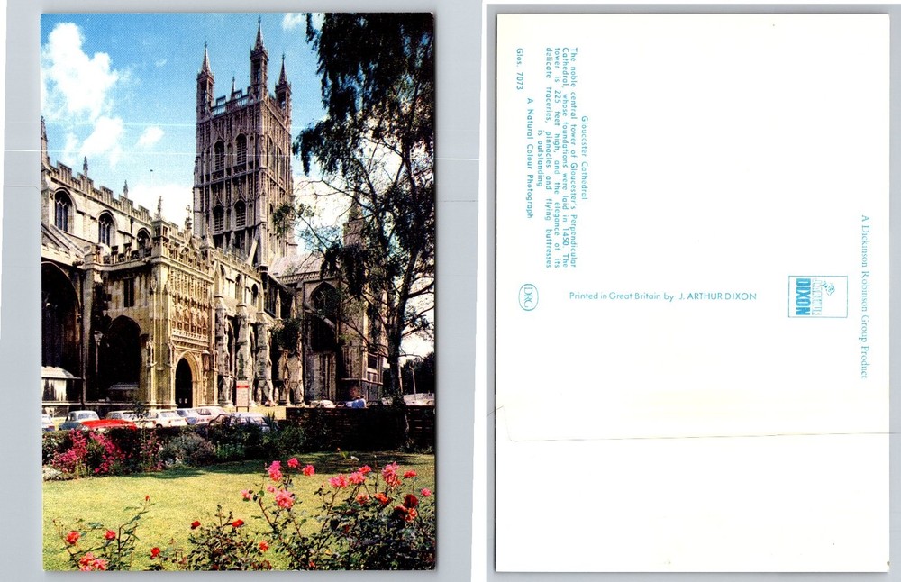 Gloucester Cathedral England UK J Arthur Dixon Colour Chrome Postcard