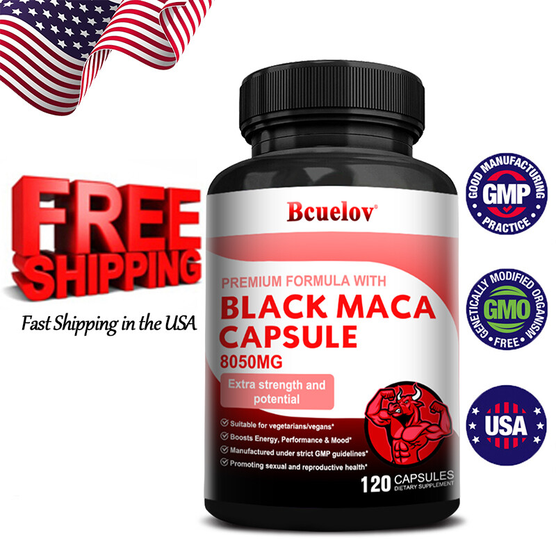Black Maca 2800 Mg 120 Vegetarian Capsules Peruvian Maca Root