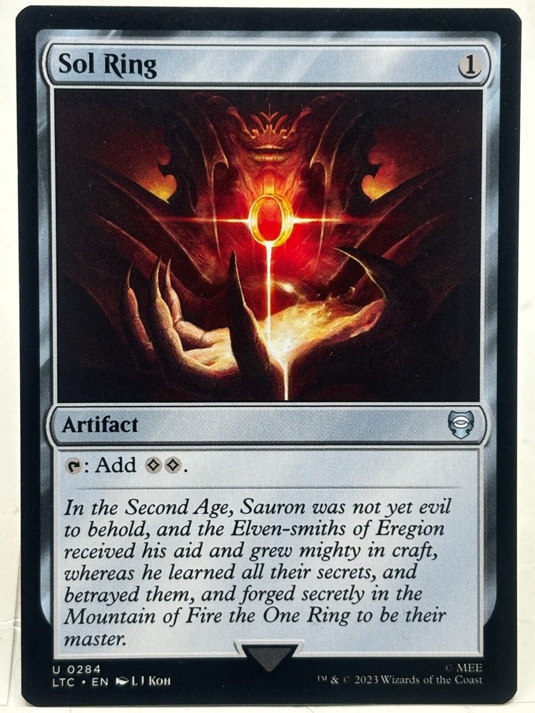 Sol Ring NM/M* The Lord Of The Rings Commander 0284 mtg -UnltdCards