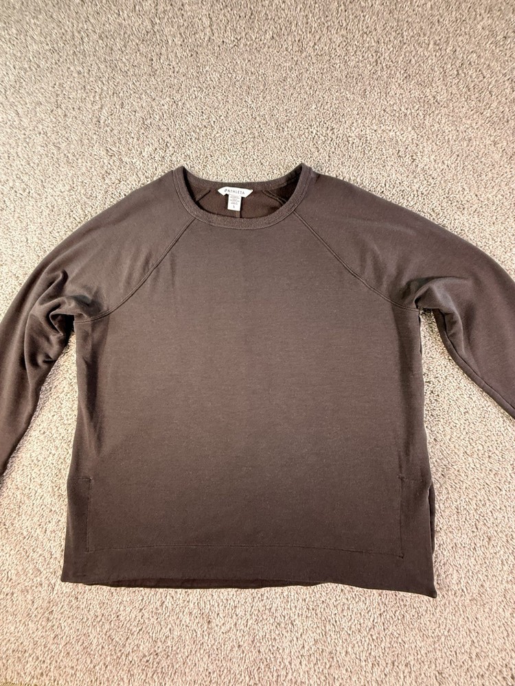 Athleta Sweatshirt Size Large Charcoal Gray Oversized