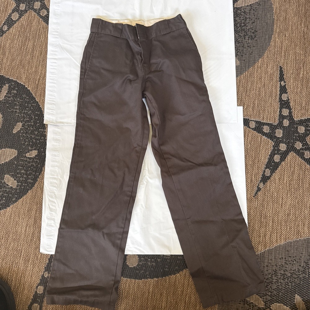 Dickies 874 Work Pants Mens 28X30 (Fits 27x30) Brown Straight Fit Twill