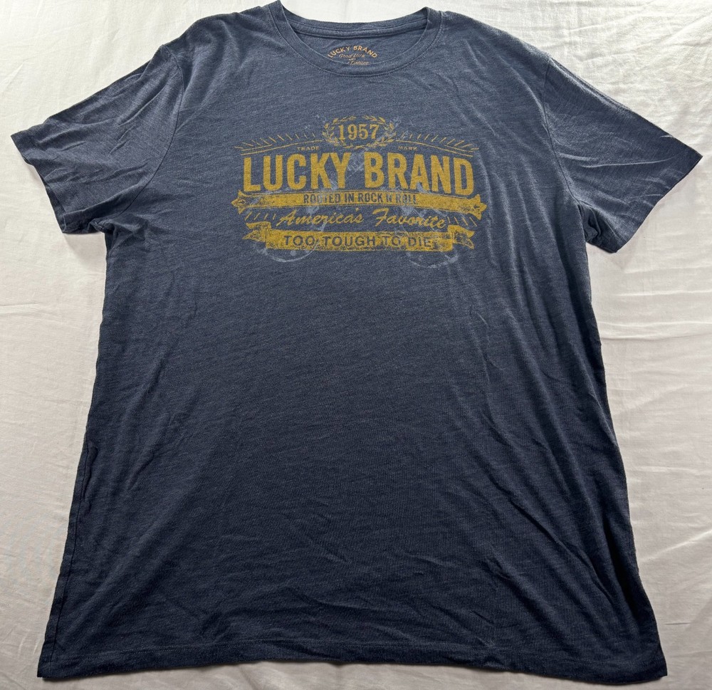 Lucky Brand Graphic T-Shirt Mens Sz XL 