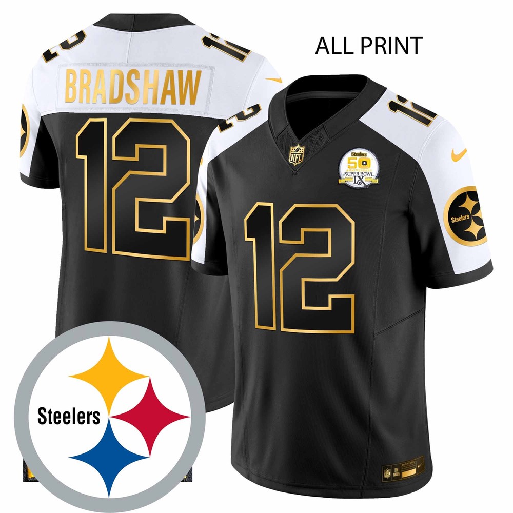 SteelersxPittsburgh #12TerryBradshaw 50th Anniversary of SuperxBowl IX-All Print