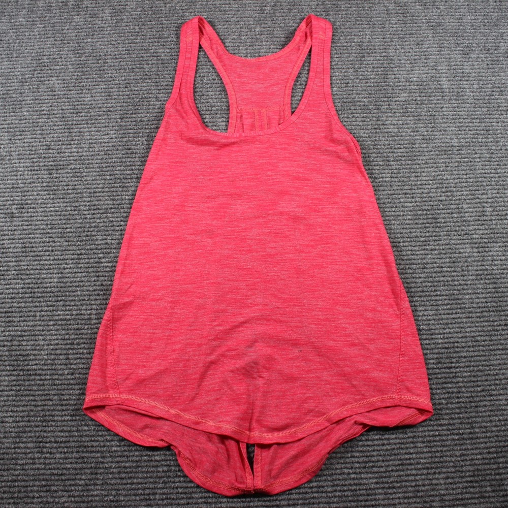 Lululemon Tank Womens 4 Pink Pleated Racerback Open Back