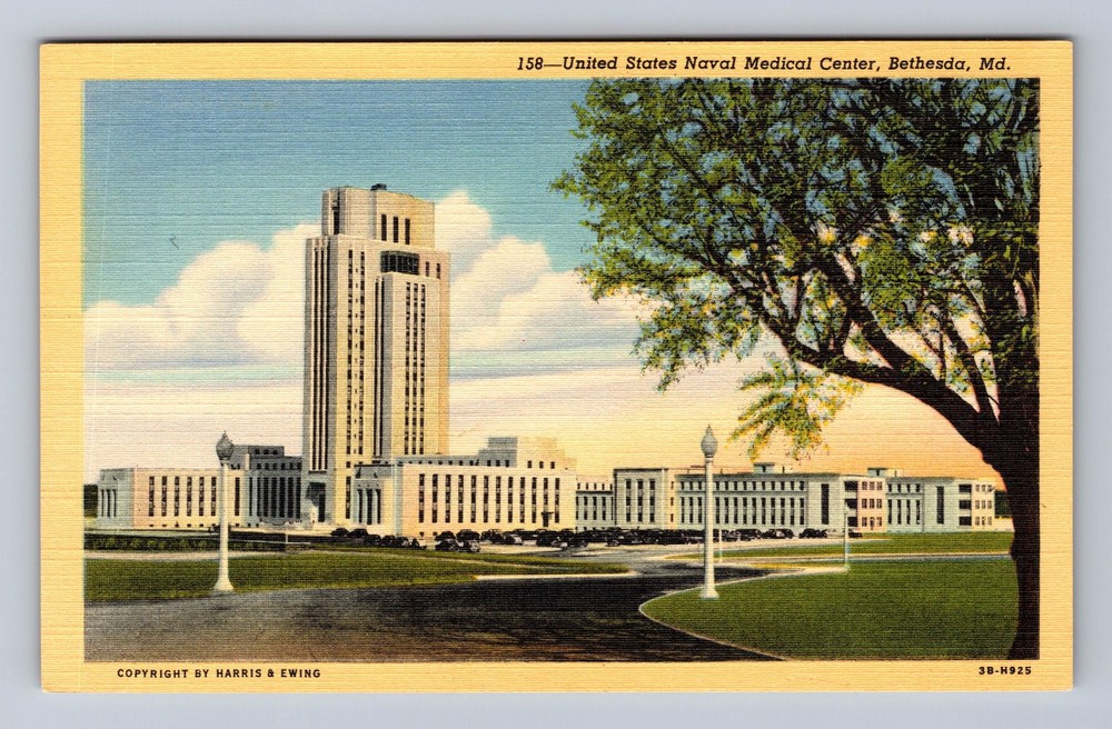 Bethesda MD-Maryland United States Naval Medical Center Vintage Postcard