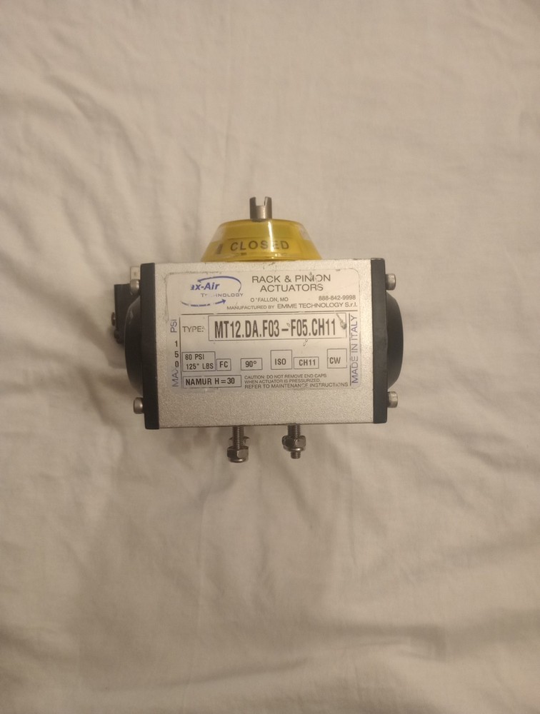 Max-Air Technology RZ.MT12.DA.F03-F05.CH11 Rack & Pinion Actuator