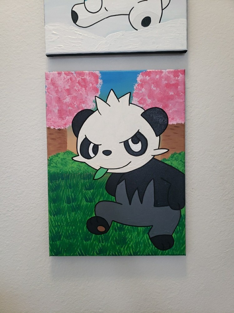 Pokemon Landscape Painting Pancham