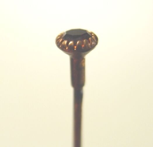 Topaz Orange Crystal Hatpin HP-217 Elegant Hair Accessory