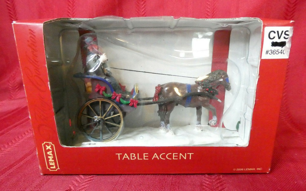 2006 Lemax Buggyride Courting Table Christmas Village Decor-image