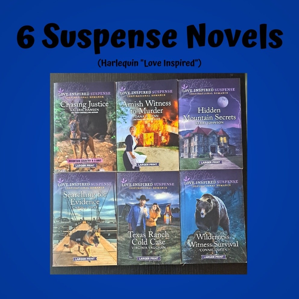 6 Books Love Inspired Suspense Inspirational Romance Book Novels