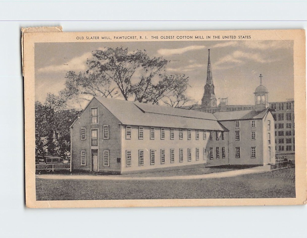 Postcard Old Slater Mill Pawtucket Rhode Island USA