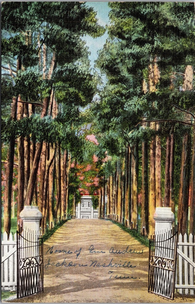 Nashville TN-Tennessee, Entrance To Hermitage Home, Vintage Postcard