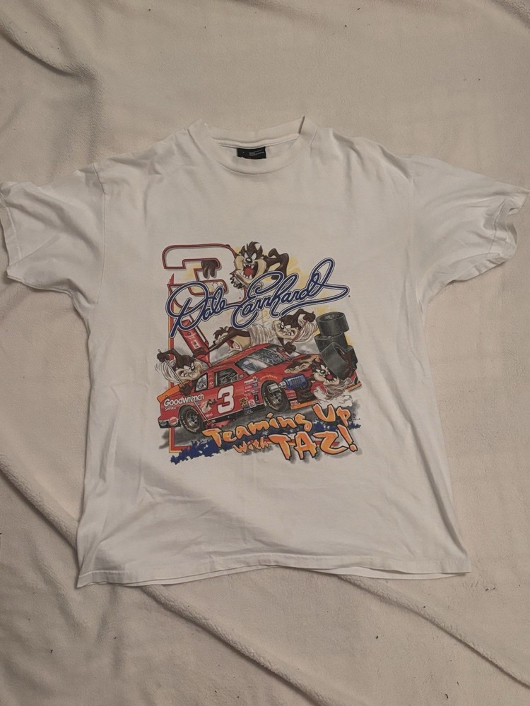 Vintage 2000 Dale Earnhardt NASCAR x Looney Tunes Taz Tee Shirt XL