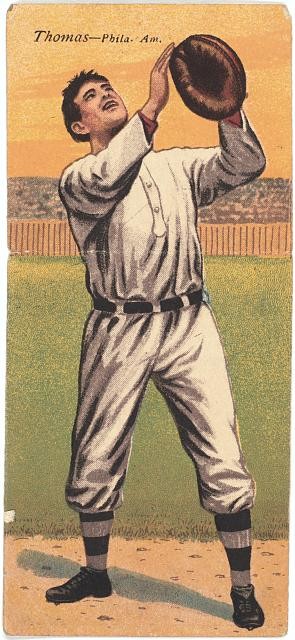 Ira Thomas John W. Coombs Philadelphia Athletics 1911 Baseball Card Portrait