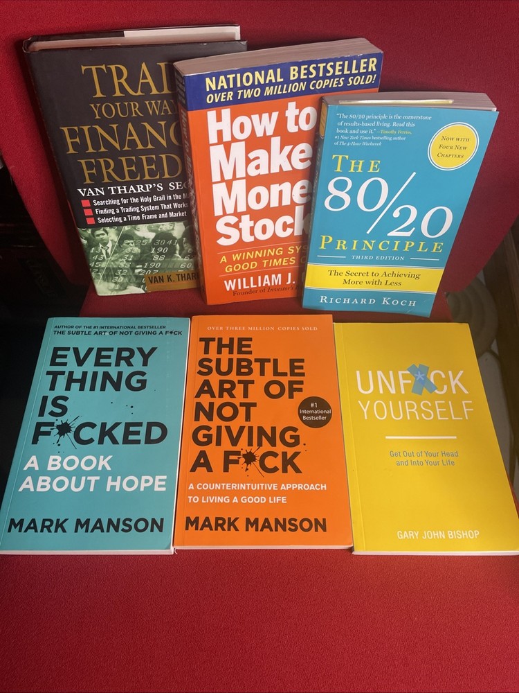 Lot of 6 Self Help Success In Life Goals Finance books, Assorted Authors