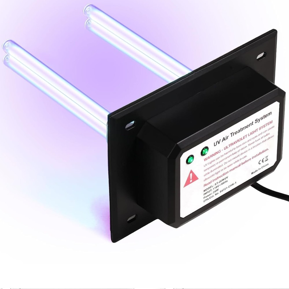 HVAC UV Light R2000 110V 26W Dual UVC Lamp Air Purifier for Whole House AC System-image
