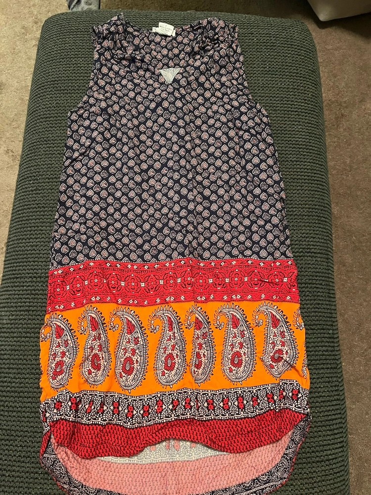 Beach Lunch Lounge Dress, Sleeveless,  Size Small, Boho