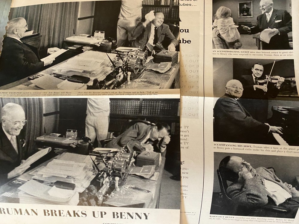 Jack Benny, Old Time Radio, Two Page Vintage Clipping