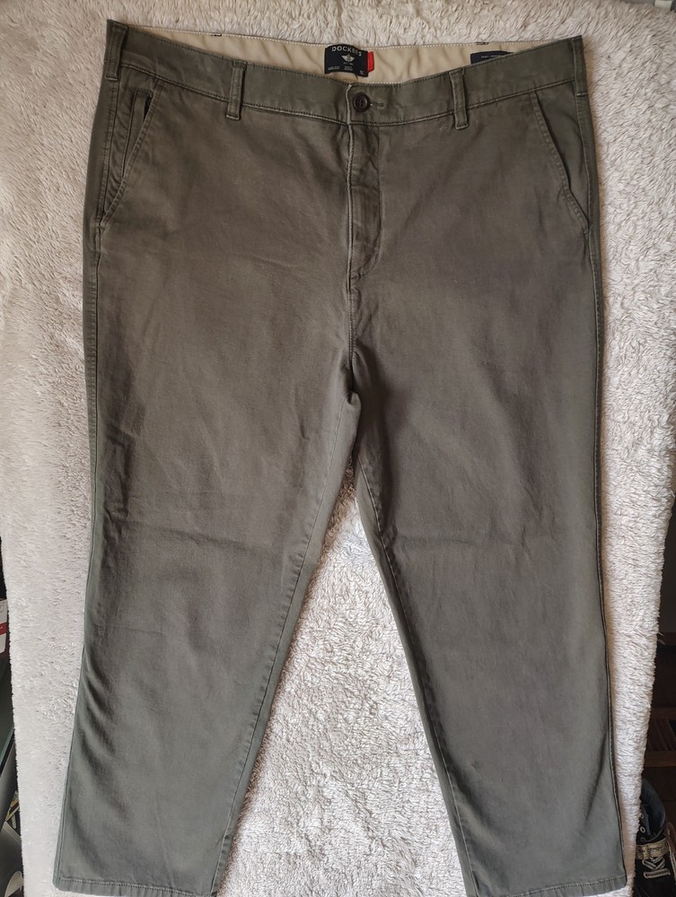 Dockers Pants Men's Ultimate Chino Straight Fit Pocket Size 40/30 Olive Color