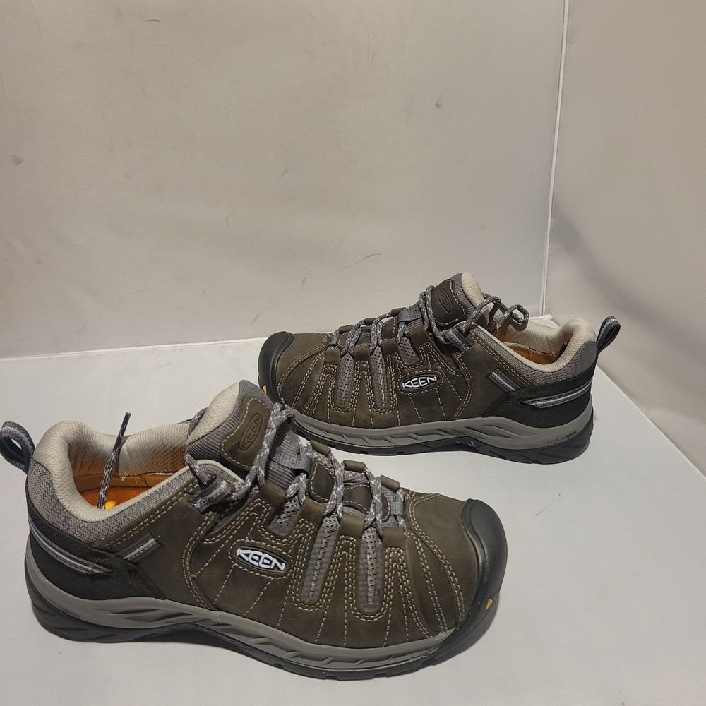 Men's KEEN Lansing Low Steel Toe Work Shoe Leather Size 9.5