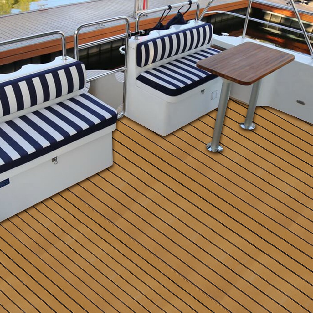 EVA Foam Boat Marine Yacht Boat Deluxe Flooring Mat Faux Teak Decking Sheet Pad