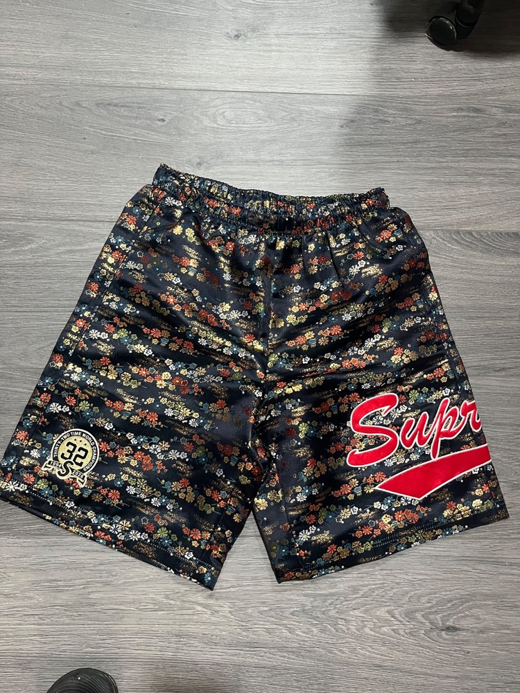 NEW Supreme Floral Jaqcuard Print Shorts Drawstring Multicolor - Size Medium