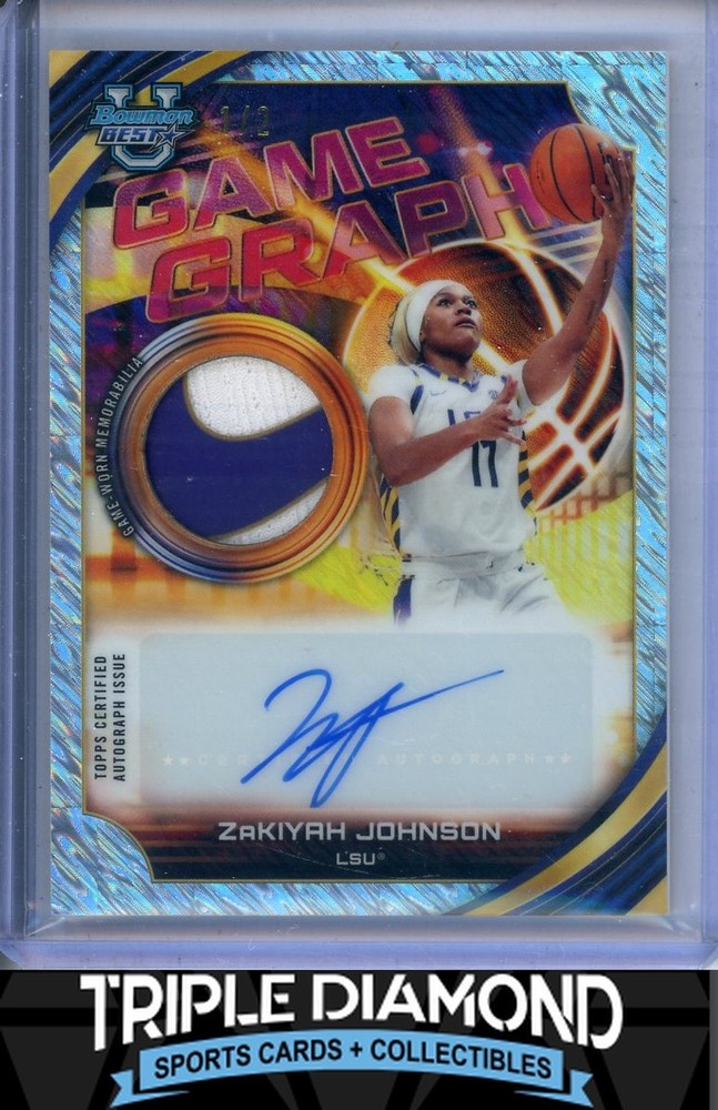 2025-26 Bowman U Best ZaKiyah Johnson Nike Swoosh Patch Auto Shimmer #1/2 T791