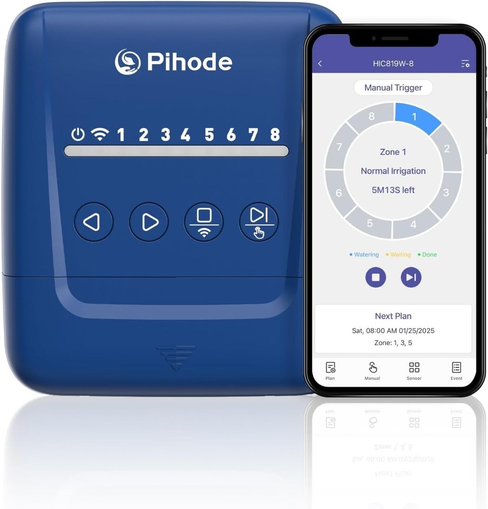 8-Zone Smart Sprinkler Controller with Weather Intelligence