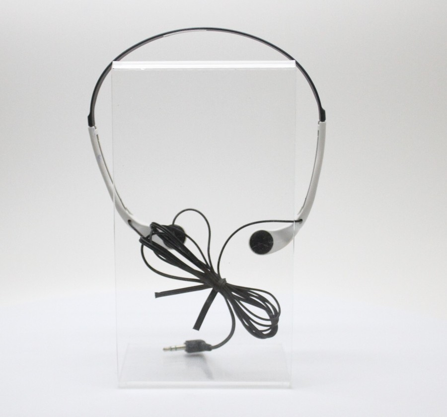 Sony Mdr-w014 Headphones Lightweight Headband Adjustable White Works T25