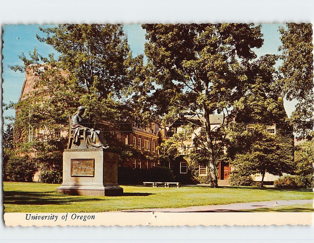 Postcard Susan Campbell Hall University of Oregon Eugene USA
