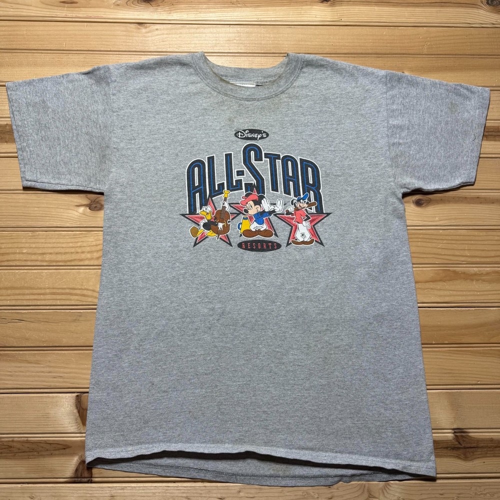Vintage 90s Disney All-Star Resorts Mickey Donald Goofy Souvenir T-Shirt Medium