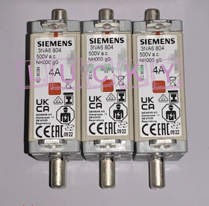Qty:3 New For SIEMENS 3NA6804 4A 500V Fuse replacement