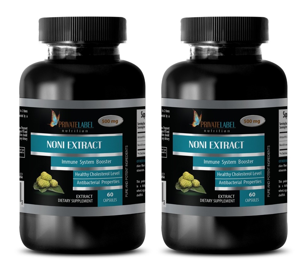 Morinda - NONI EXTRACT 500mg - Toughens The Immune Defense System - 2 Bottles