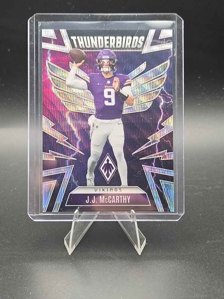 2025 Panini Phoenix JJ McCarthy Silver /299 Thunderbirds Vikings