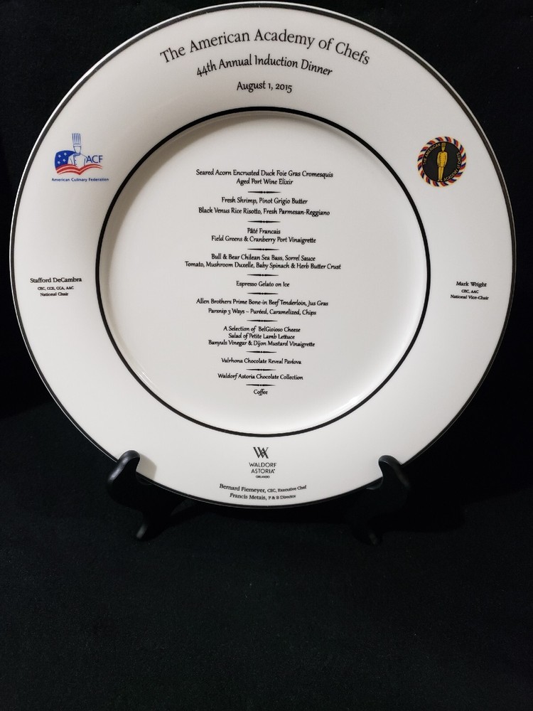 2015 American Academy Of Chefs Induction Chop Plate Villeroy Boch Porcelain 44th-image