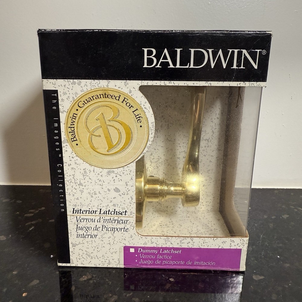 Baldwin Classic Lever Latchset Dummy-Polished Brass 95445-030-RDM USA Made