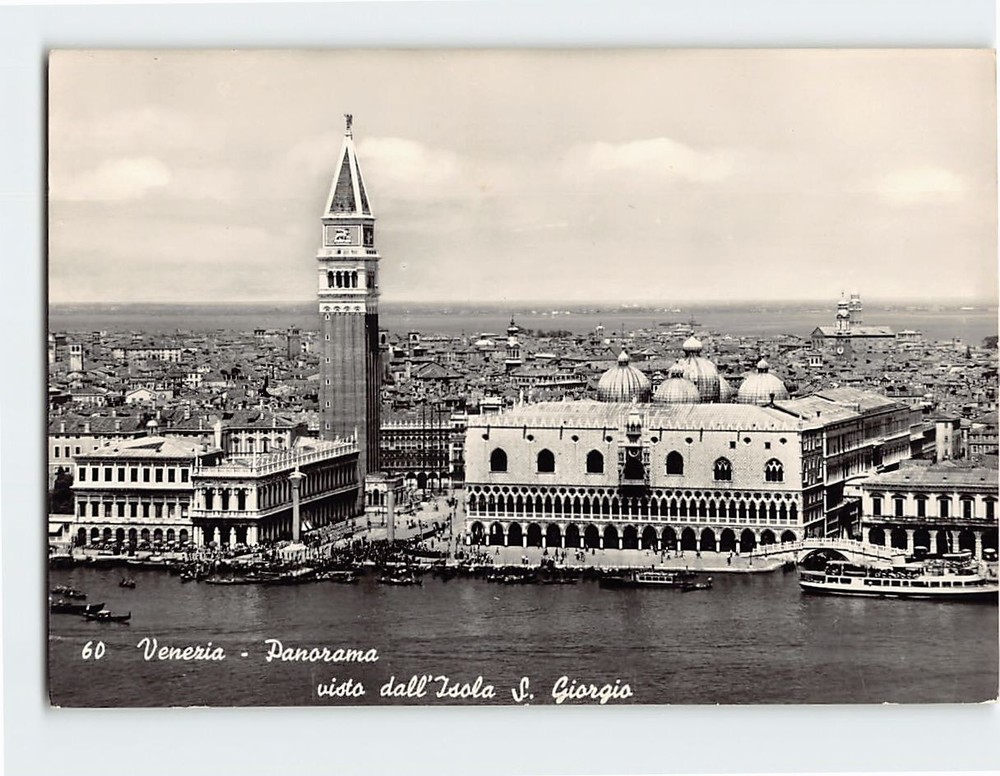 Postcard Panoramic View Venice Italy