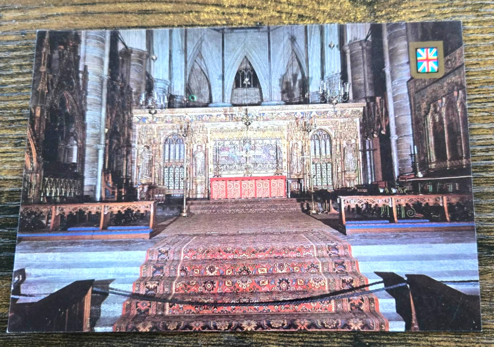 The High Altar Westminster Abbey Vintage Postcard London England