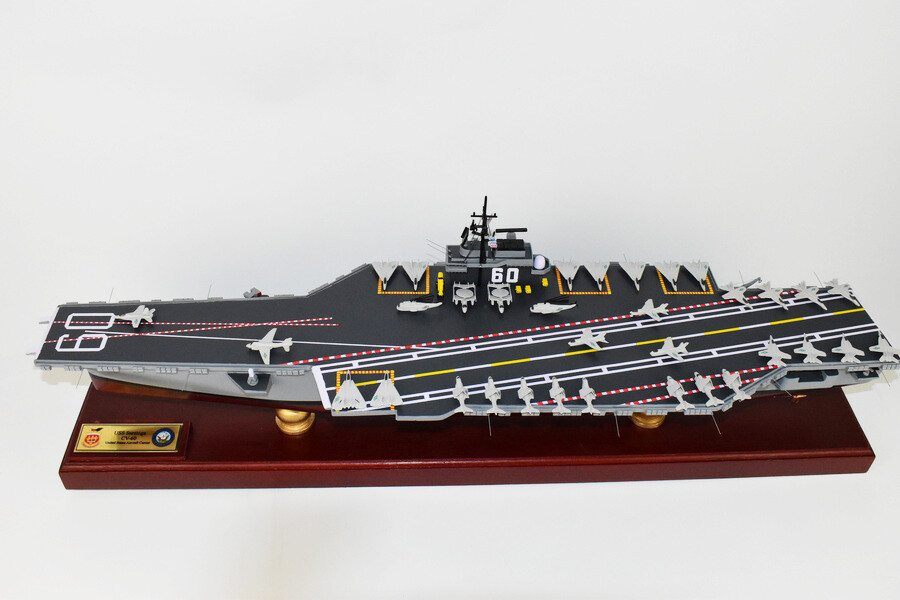 USS Saratoga CV-60 Aircraft Carrier Model,Navy,Scale Model,Mahogany,Forrestal